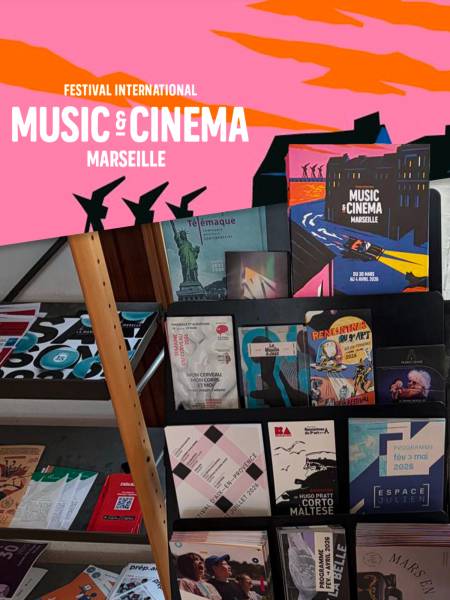 Music & Cinema Marseille programme présentoirs ZeCom